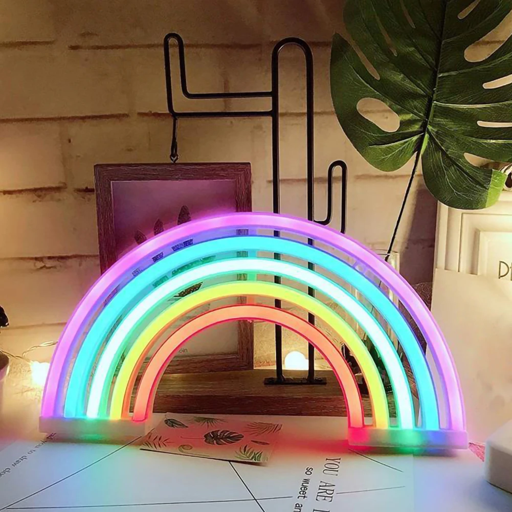 Nattlampe med Regnbue Design