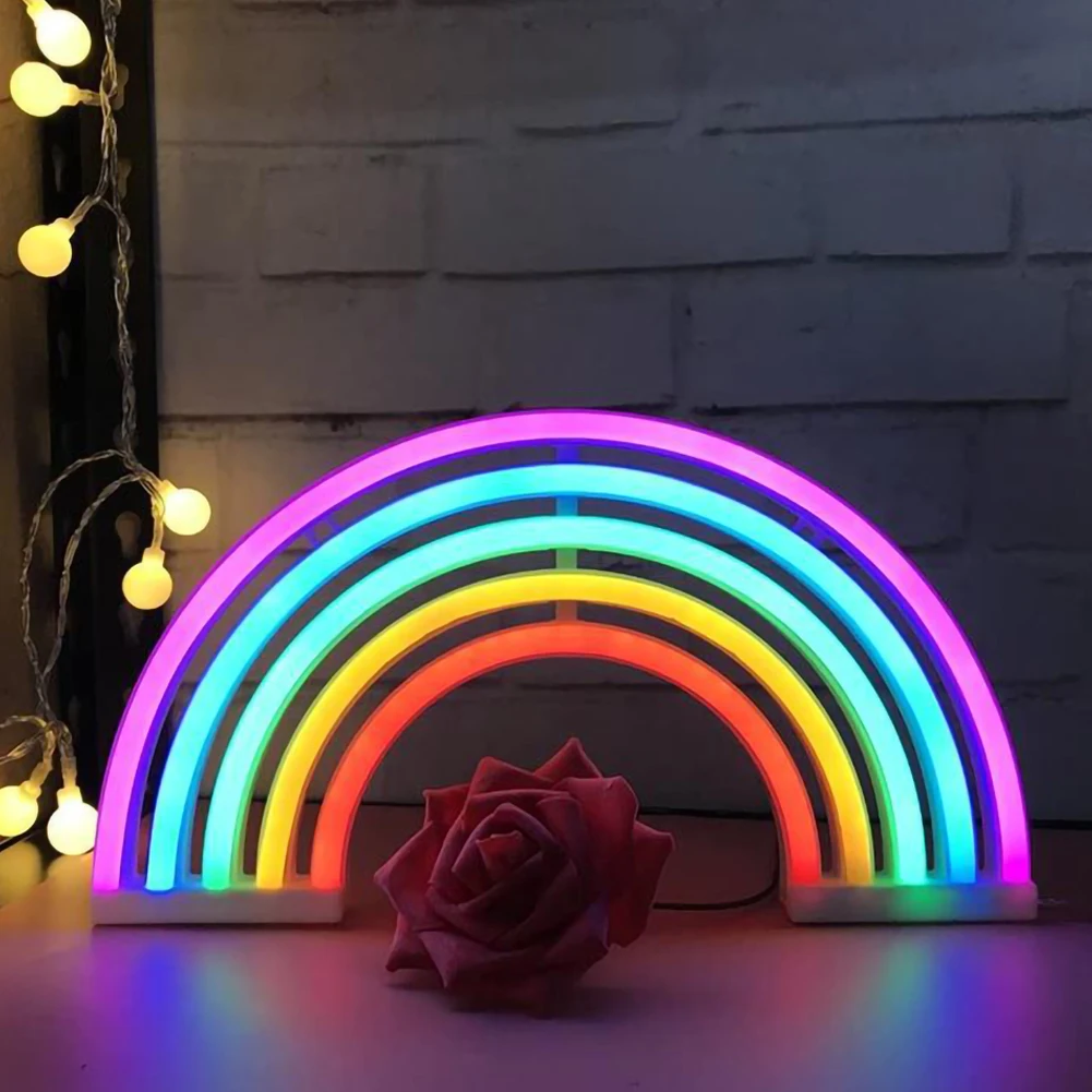 Nattlampe med Regnbue Design