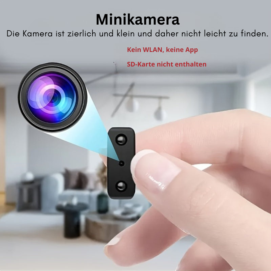 Ultra-kompakt Full HD Mini Kamera - Nattesyn & Bevægelsesdetektion