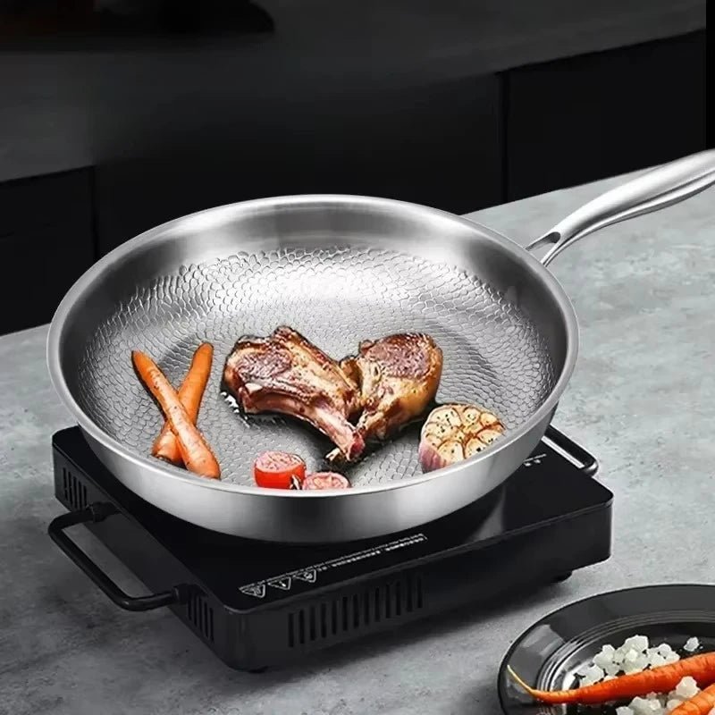 Non-Stick Stegepande Håndhamret Design til Induktionskomfur