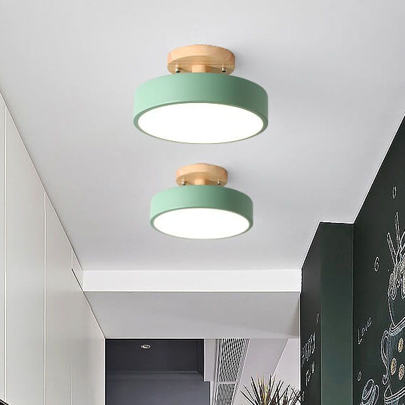 Nordic Log Rund Loftslampe Moderne