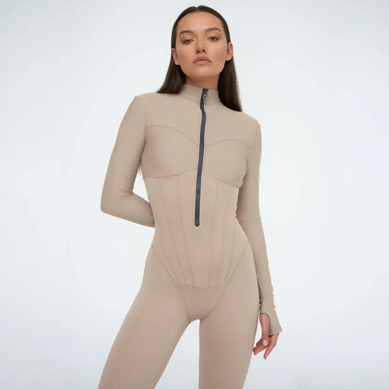 Sporty Rompers med lynlås