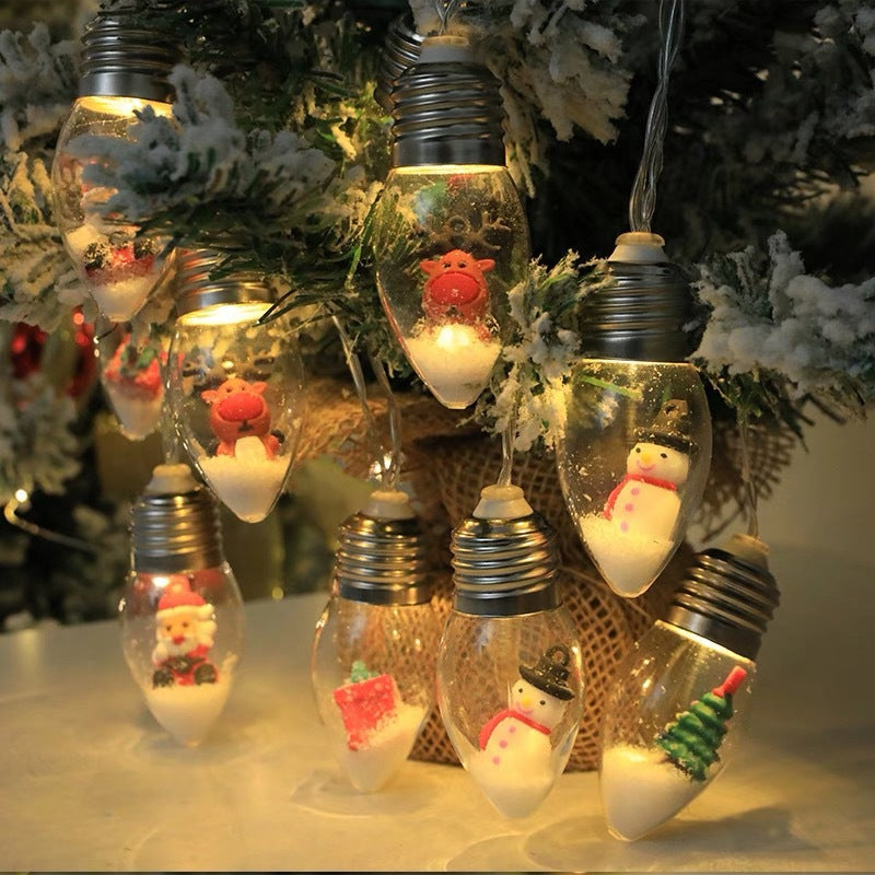 LED-julbelysning med julfigurer – dekorativ ljusslinga för julgranen