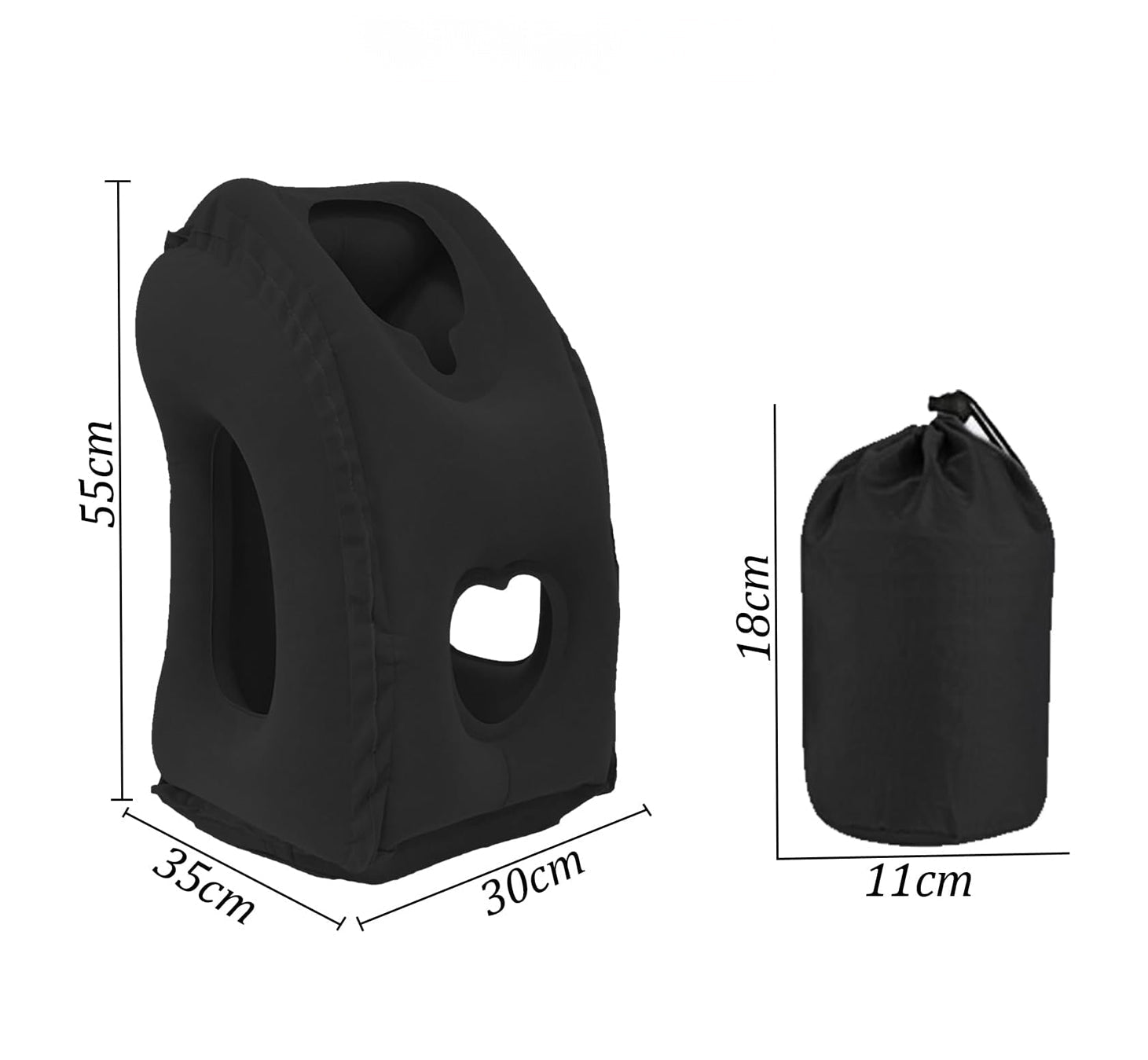 Oppustelig Rejsepude Ergonomisk Design