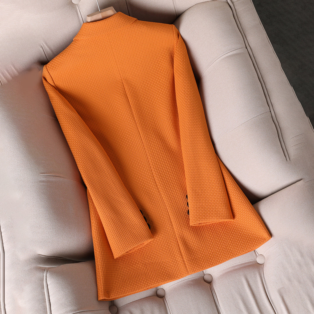 Pia Blazer Dame – Elegant Enkeltknappet Blazer med Lange Ærmer til Alle Anledninger