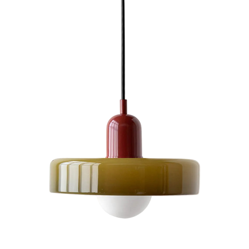 Pendellampe Bauhaus Stil Farverigt Glas Design Justerbar Højde