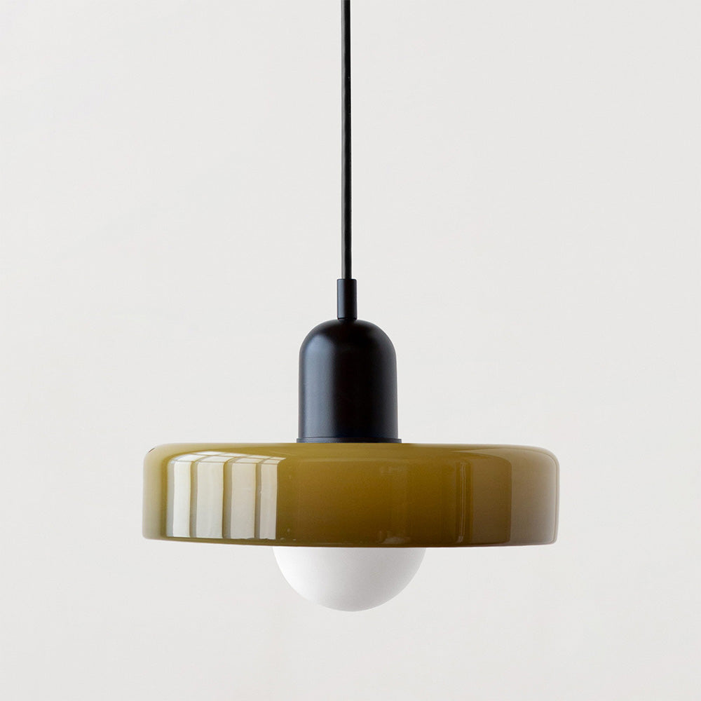 Pendellampe Bauhaus Stil Farverigt Glas Design Justerbar Højde