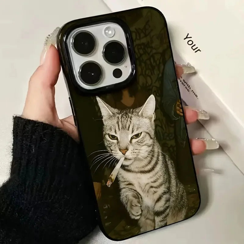 Phone Case med Rygdæk til iPhone 17, 16, 15, 14 Plus, 13, 12, 11, Pro Max, X, XS, XR, 7, 8 Plus