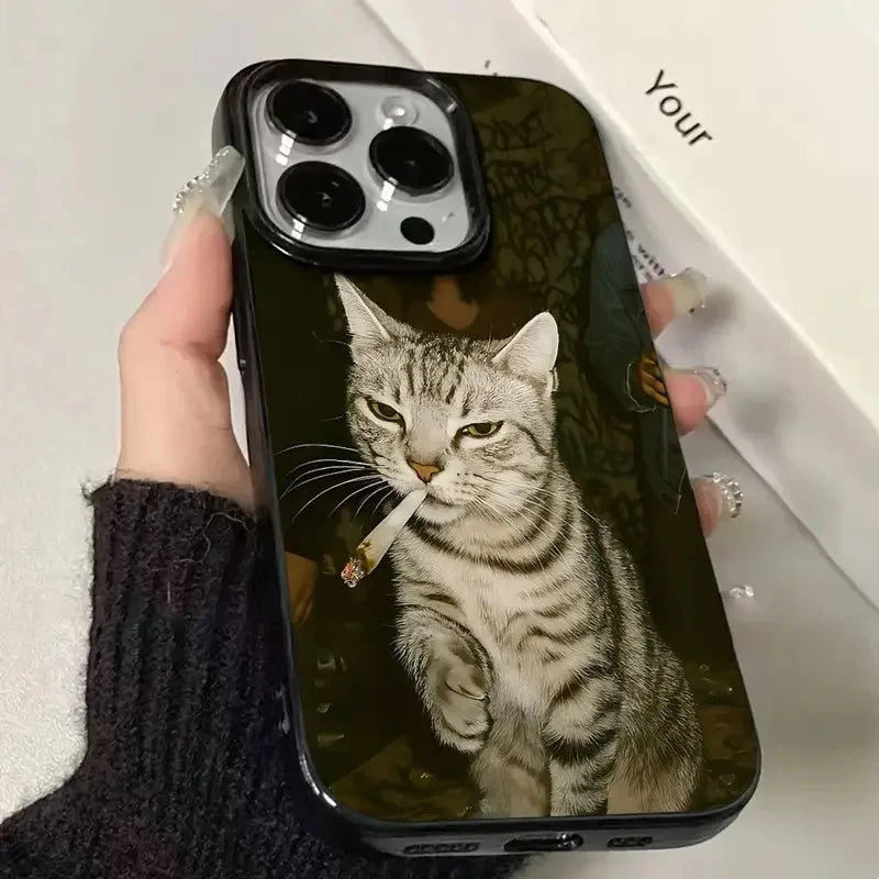 Phone Case med Rygdæk til iPhone 17, 16, 15, 14 Plus, 13, 12, 11, Pro Max, X, XS, XR, 7, 8 Plus