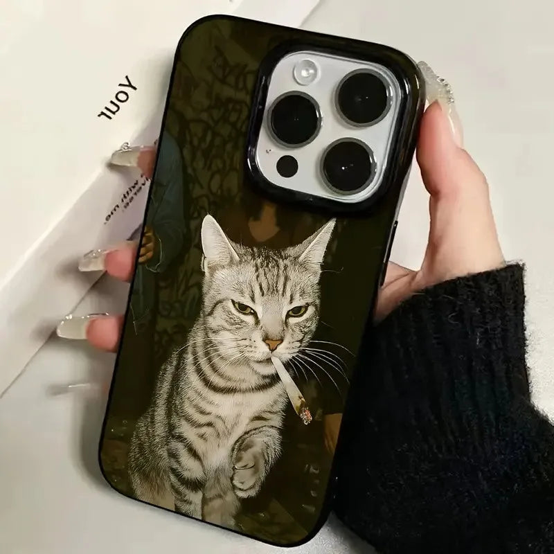 Phone Case med Rygdæk til iPhone 17, 16, 15, 14 Plus, 13, 12, 11, Pro Max, X, XS, XR, 7, 8 Plus