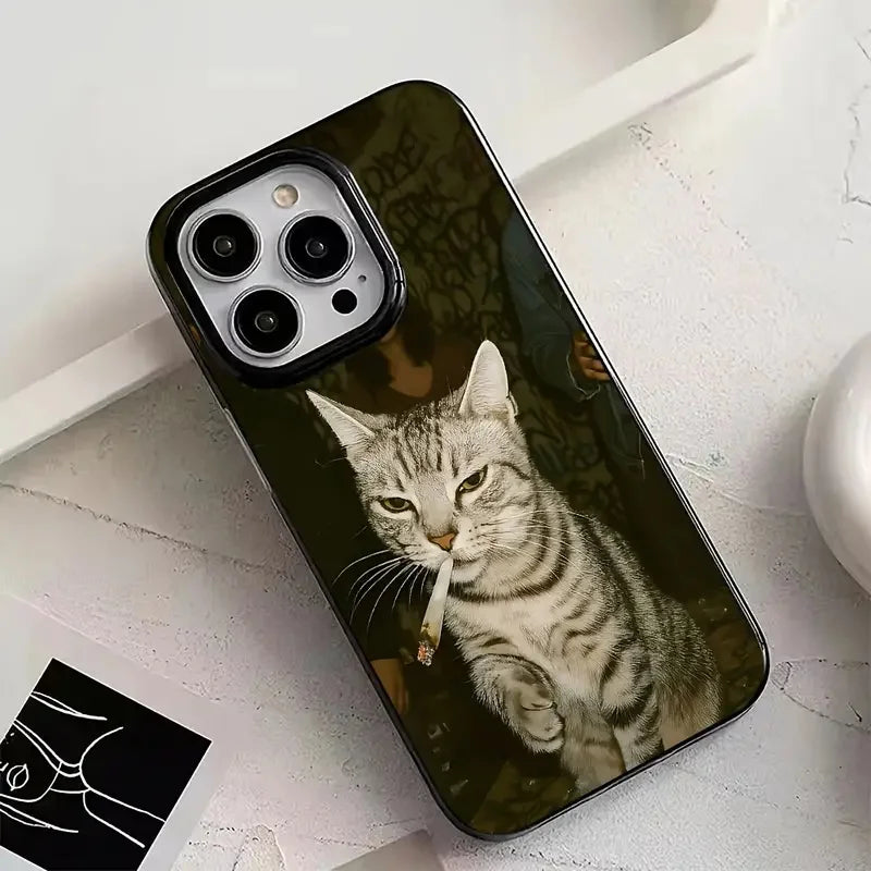 Phone Case med Rygdæk til iPhone 17, 16, 15, 14 Plus, 13, 12, 11, Pro Max, X, XS, XR, 7, 8 Plus