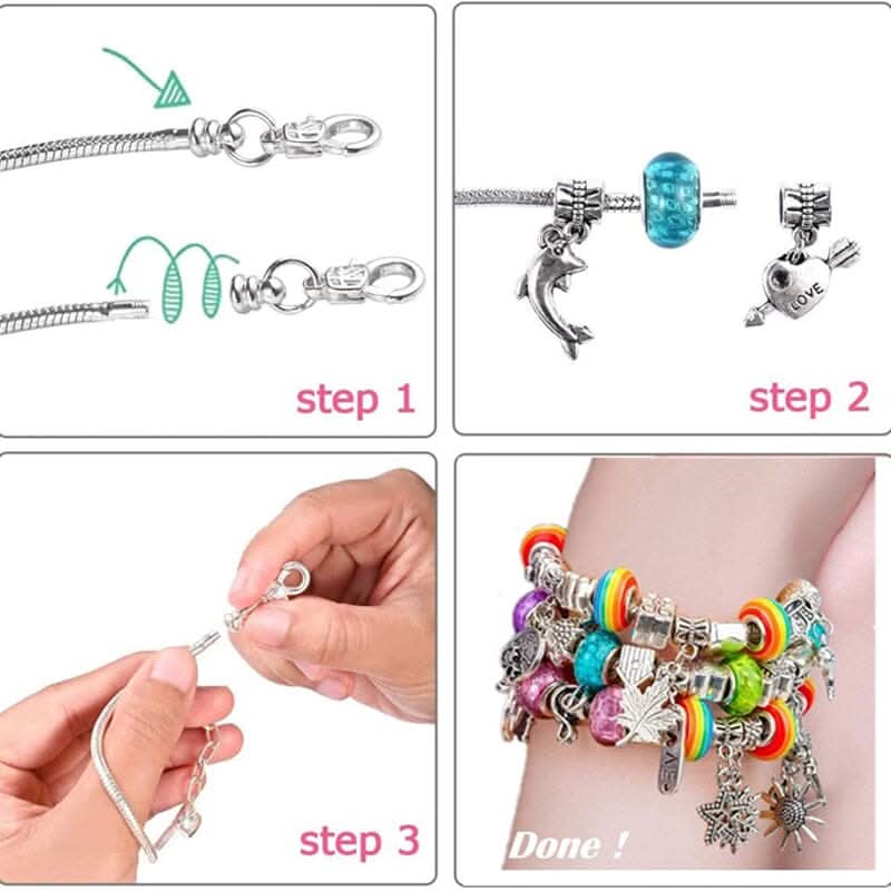 Pige Armbåndssæt med Funklende Charms