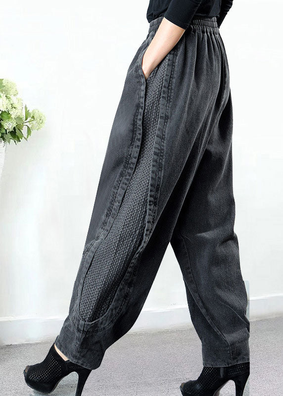 Kvinders Harem-bukser Løs Casual Bomuld Patchwork