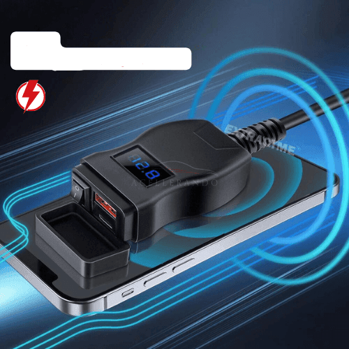 LuxCharge Elite Duo | Luksus dual USB oplader til motorcykler-zarada.dk