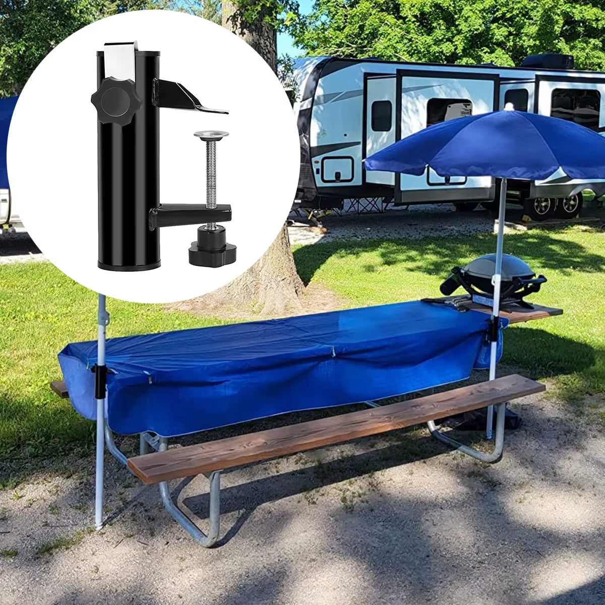 Praktisk Parasolholder til Firkantede Kanter