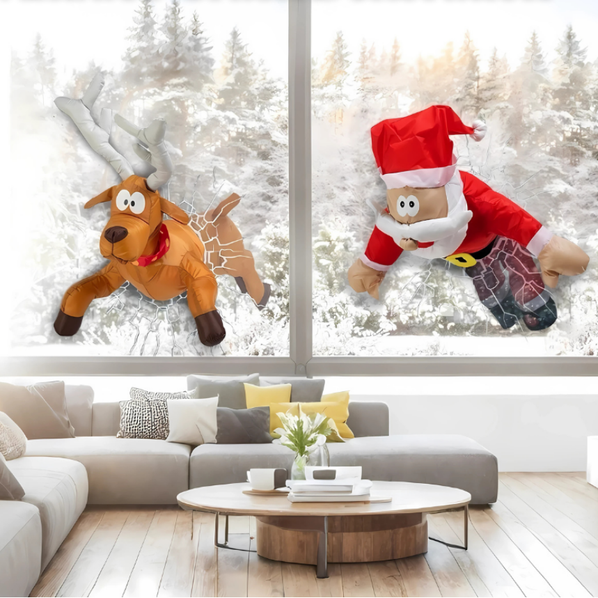WindowFest | Julevinduesdekoration Santa Rensdyr Festdekoration