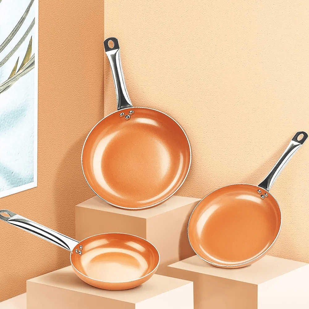 Professionel Kobberpande med Non-Stick Belægning
