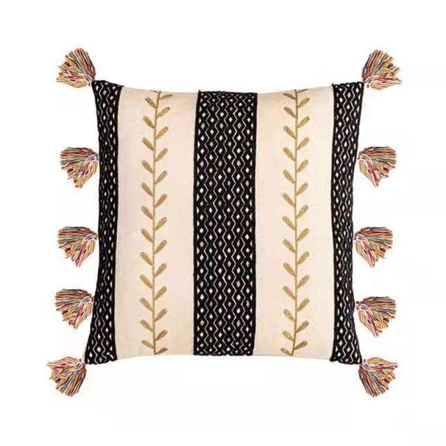 Pudebetræk 50x50 Boho Stil med Frynser