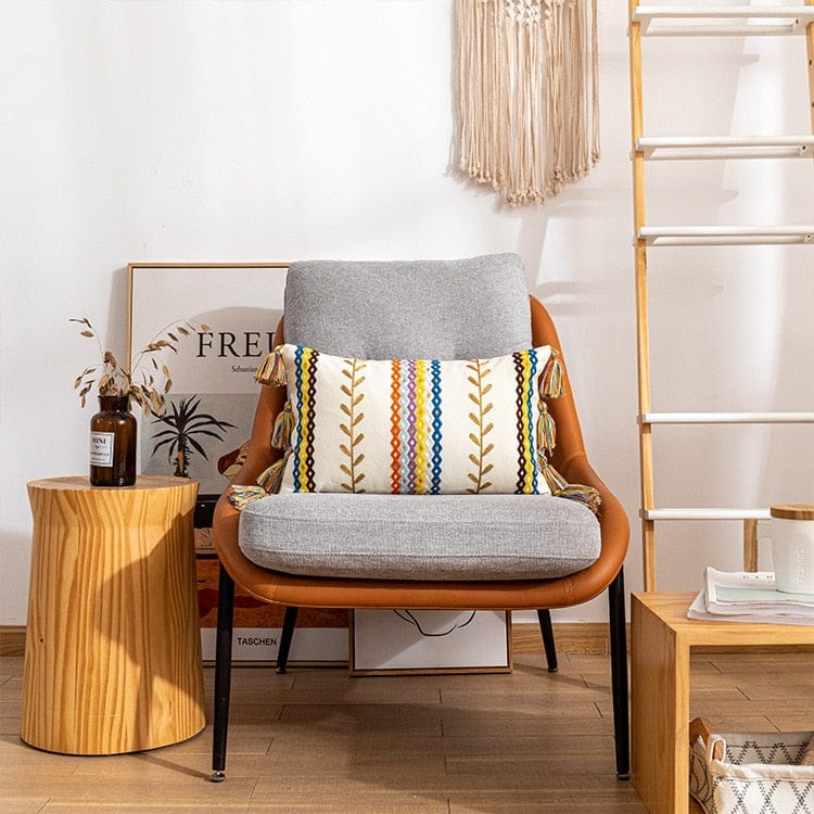 Pudebetræk 50x50 Boho Stil med Frynser