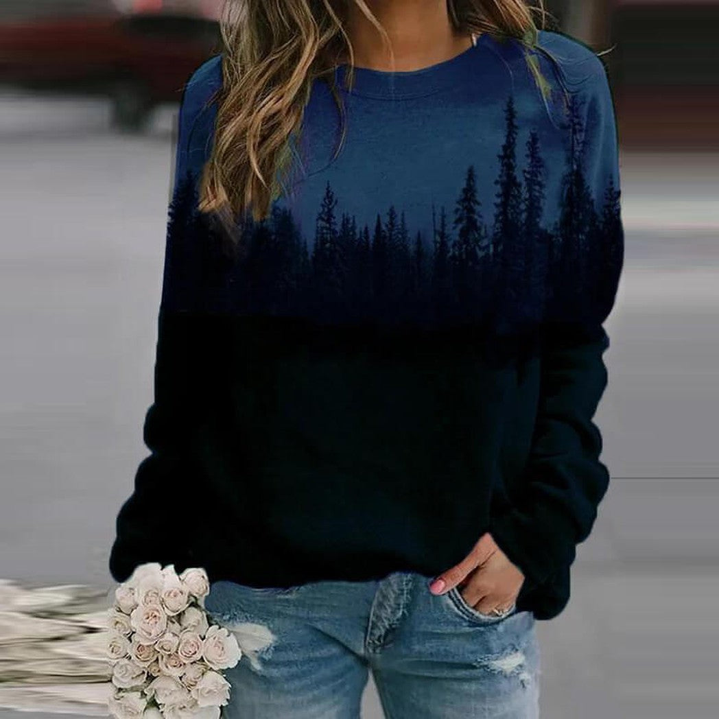Pullover sweatshirts med print fra bjergene
