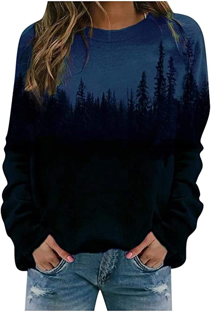 Pullover sweatshirts med print fra bjergene