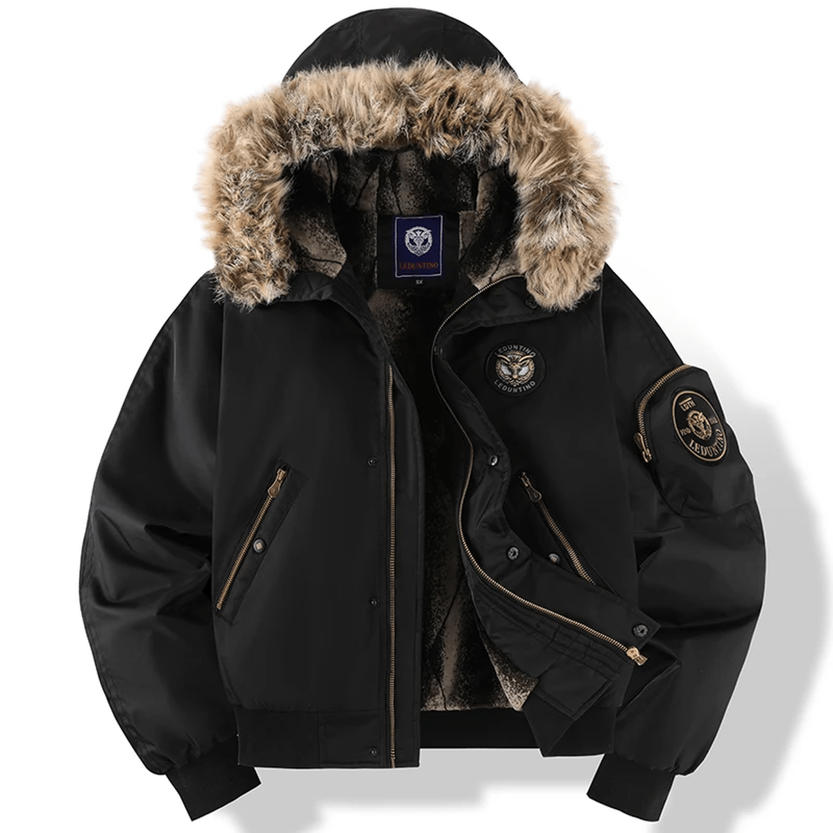 Ivan Bomber Quilted Mand – Hætte med Fake Fur, Varm & Urban Stil