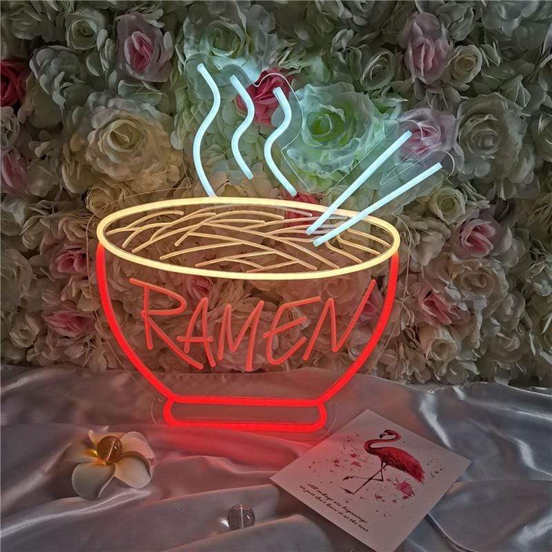 Ramen Neon Skilt Moderne Dekoration til Indendørs Brug
