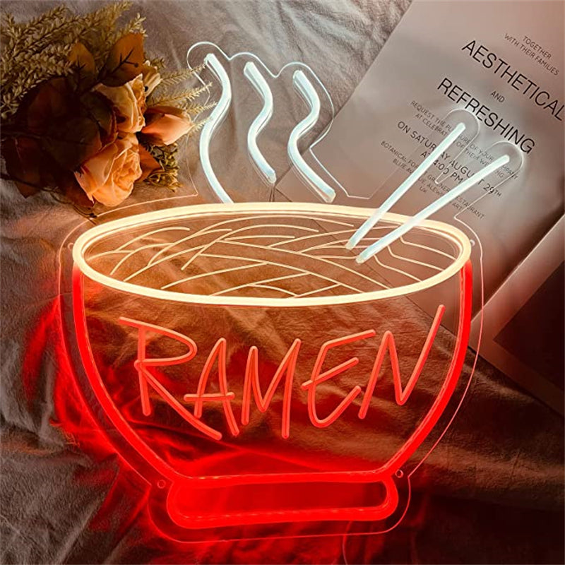 Ramen Neon Skilt Moderne Dekoration til Indendørs Brug