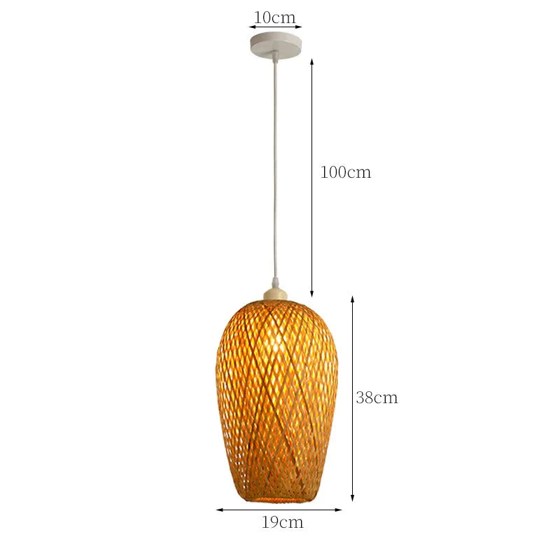 Rattan Pendellampe Håndlavet Design