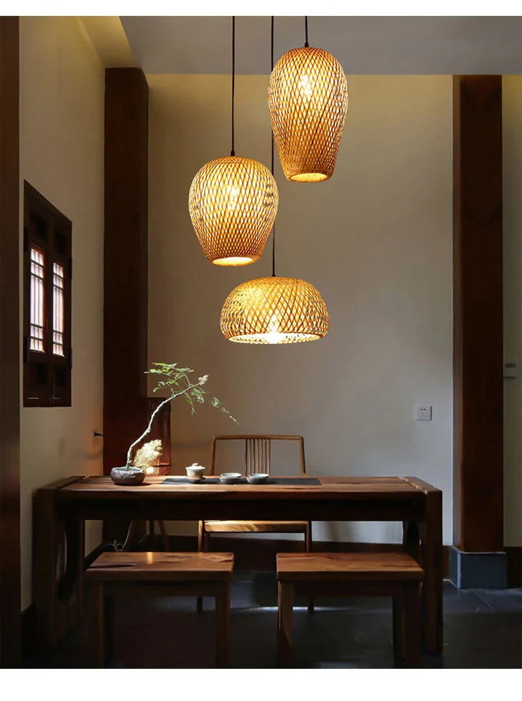 Rattan Pendellampe Håndlavet Design