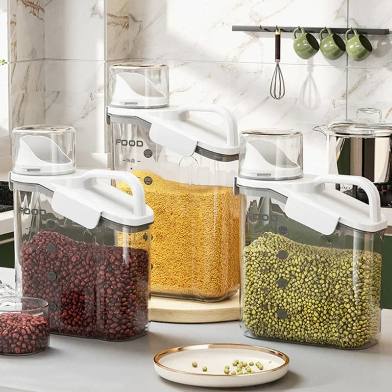 FreshSeal Pro | Gennemsigtig Fødevarevenlig Kornopbevaringsdispenser-zarada.dk