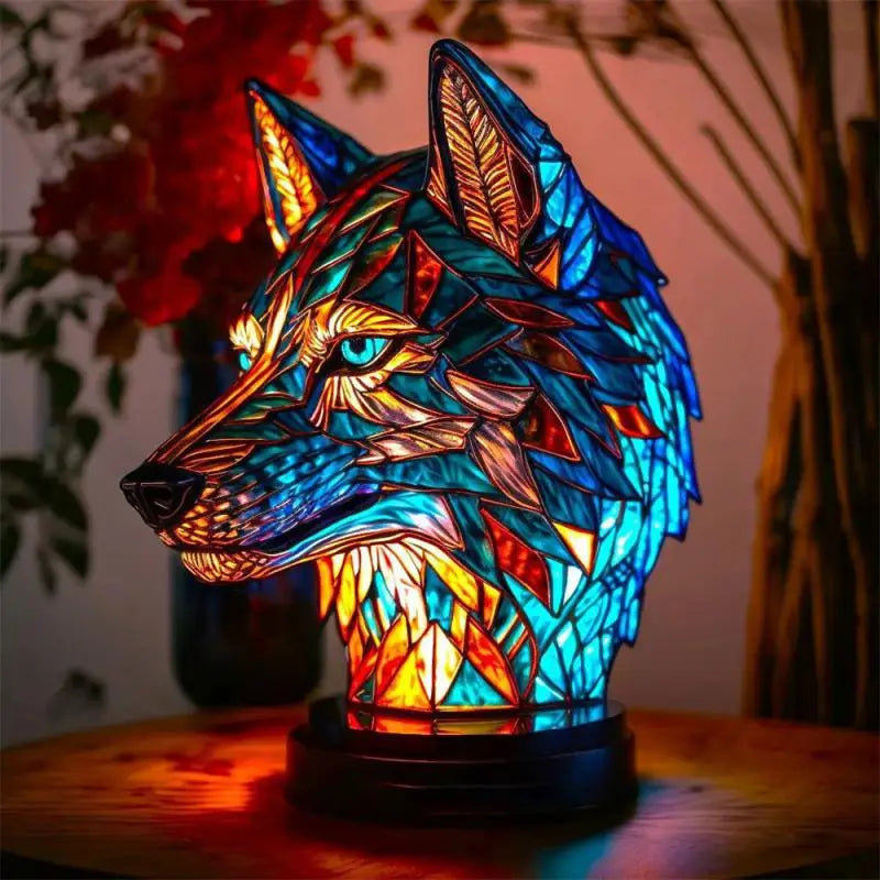 Retro Dyrelampe 3D Flerfarvet Design til Indretning