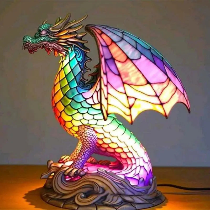 Retro Dyrelampe 3D Flerfarvet Design til Indretning