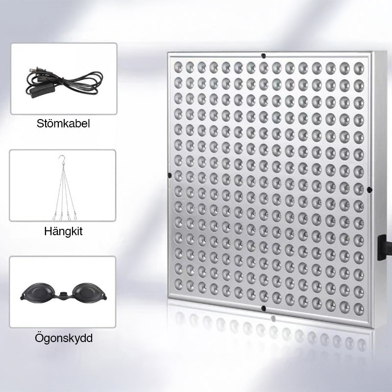 Rødlysterapi Panel til Avanceret Hudpleje - Fleksibel Design til Ansigt, Nakke og Ryg