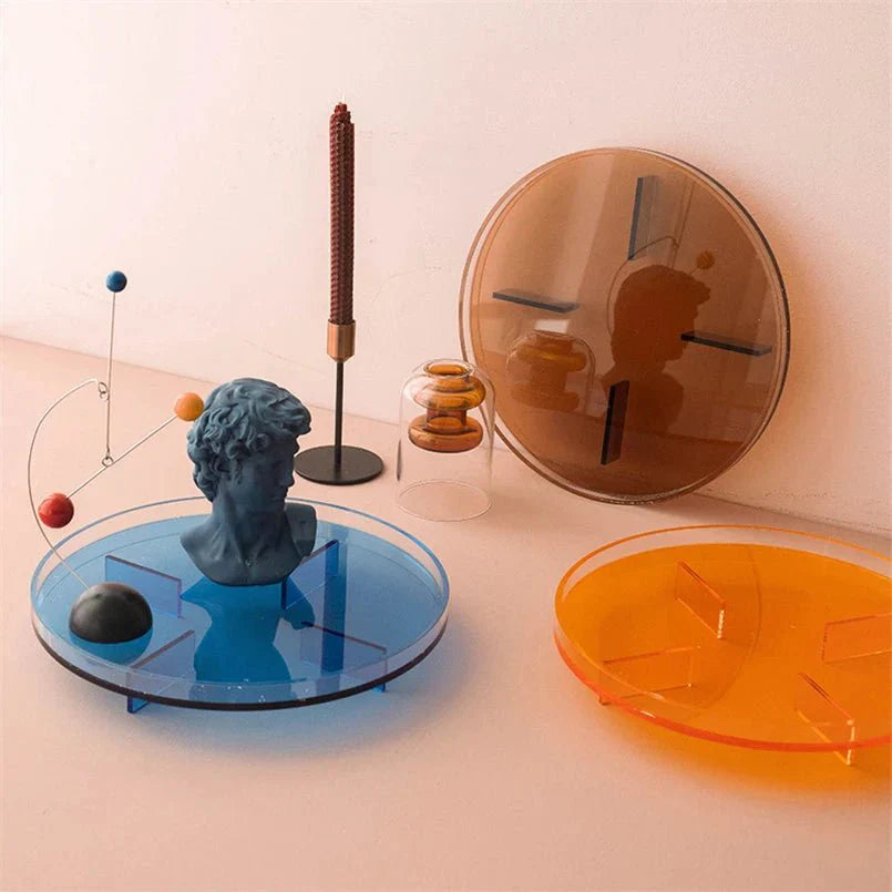 Rund Opbevaringsbakke til Hjemmeorganisation Minimalistisk Design