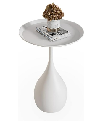Rundt Metalbord med Fod i Moderne Stil