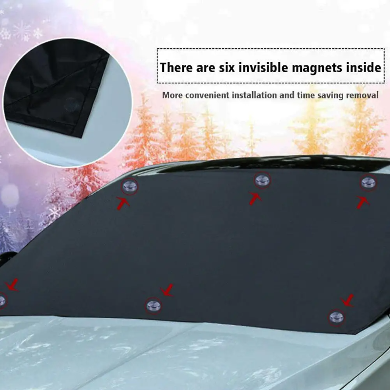 AllWeather Shield – Magnetisk Forrude Beskyttelsesbetræk til Bil, Anti-Frost & UV