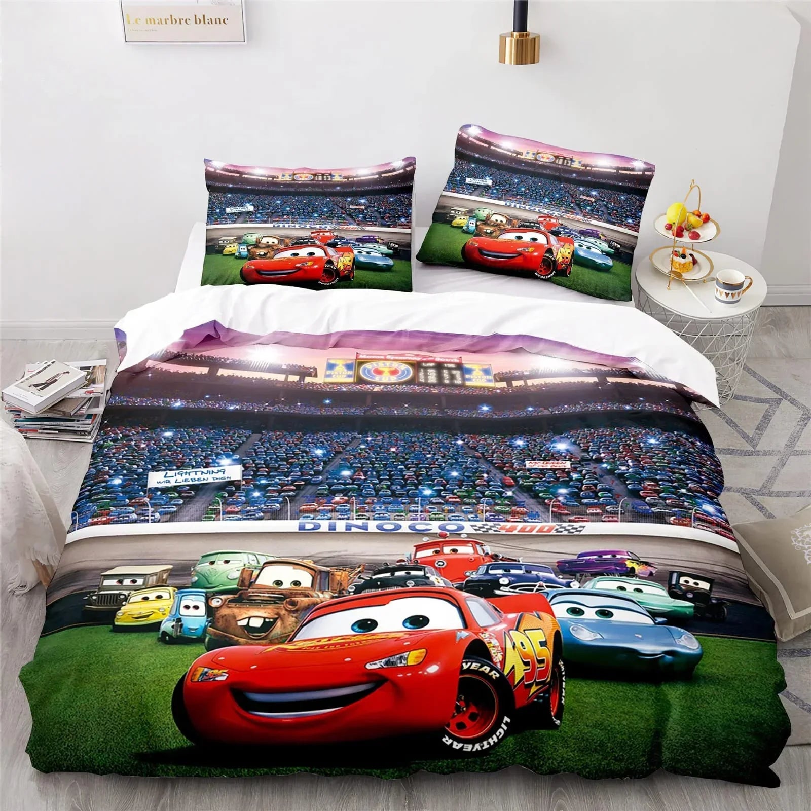 Sæt med Sengetøj Cars Lightning McQueen – Sjovt og Komfortabelt Sæt til Børn