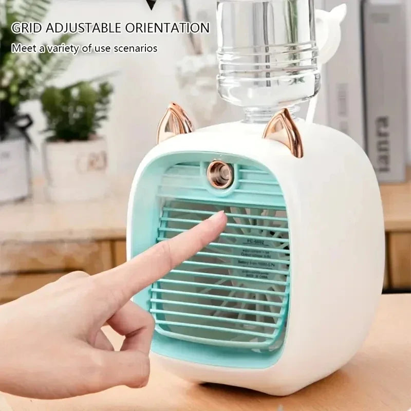 USB Mini Airconditioneringsvifte med Luftfugter til Desktop Kylning