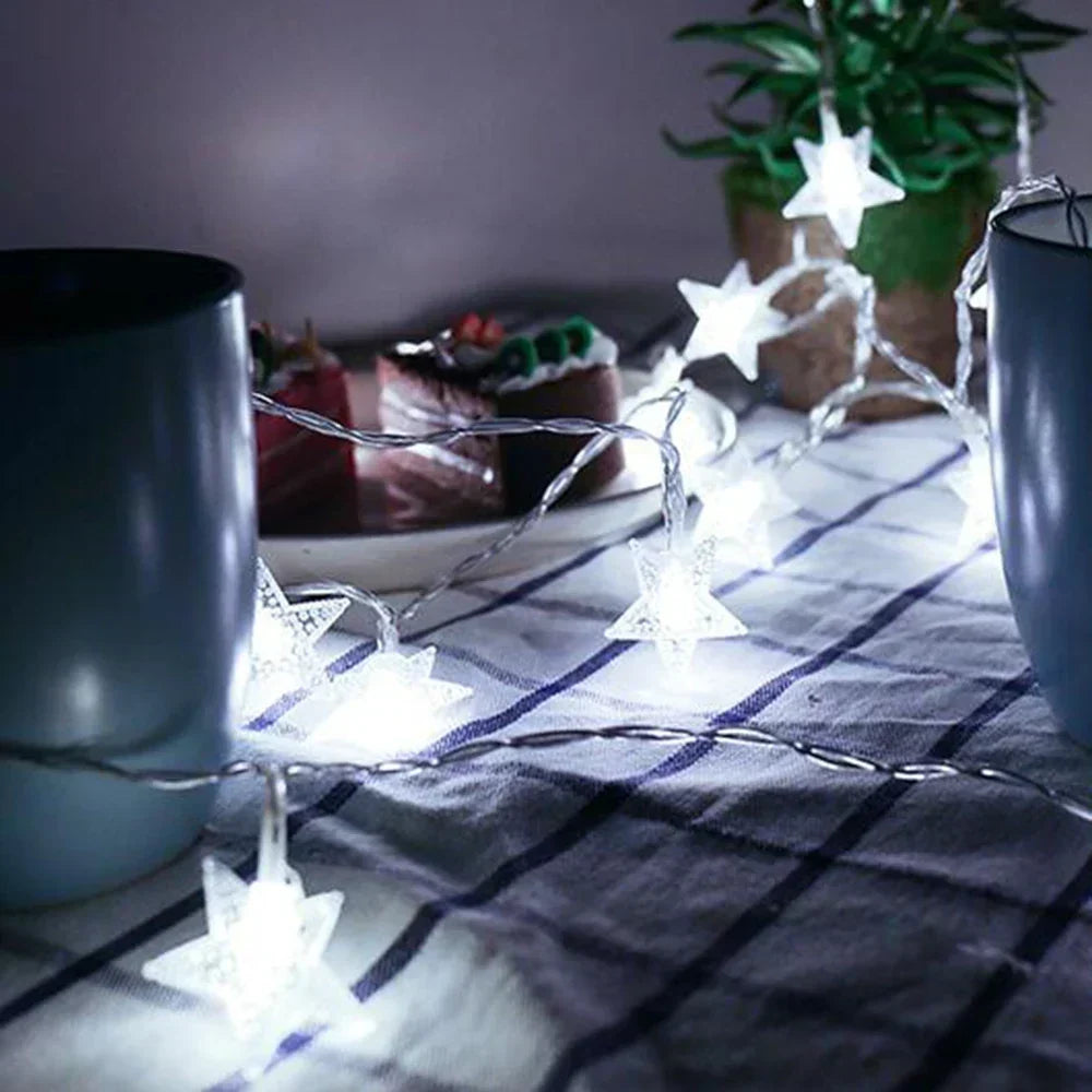 Star LED Christmas Lights – Decorative Light String for Indoor and Outdoor Use