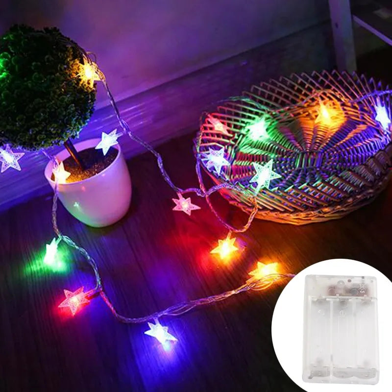 Star LED Christmas Lights – Decorative Light String for Indoor and Outdoor Use