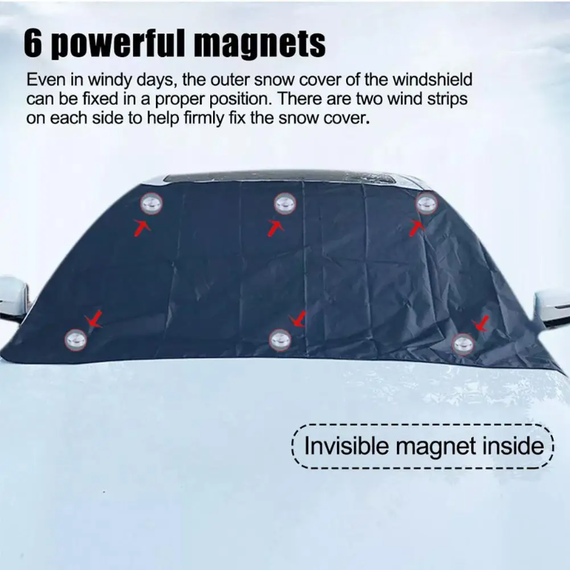 AllWeather Shield – Magnetisk Forrude Beskyttelsesbetræk til Bil, Anti-Frost & UV