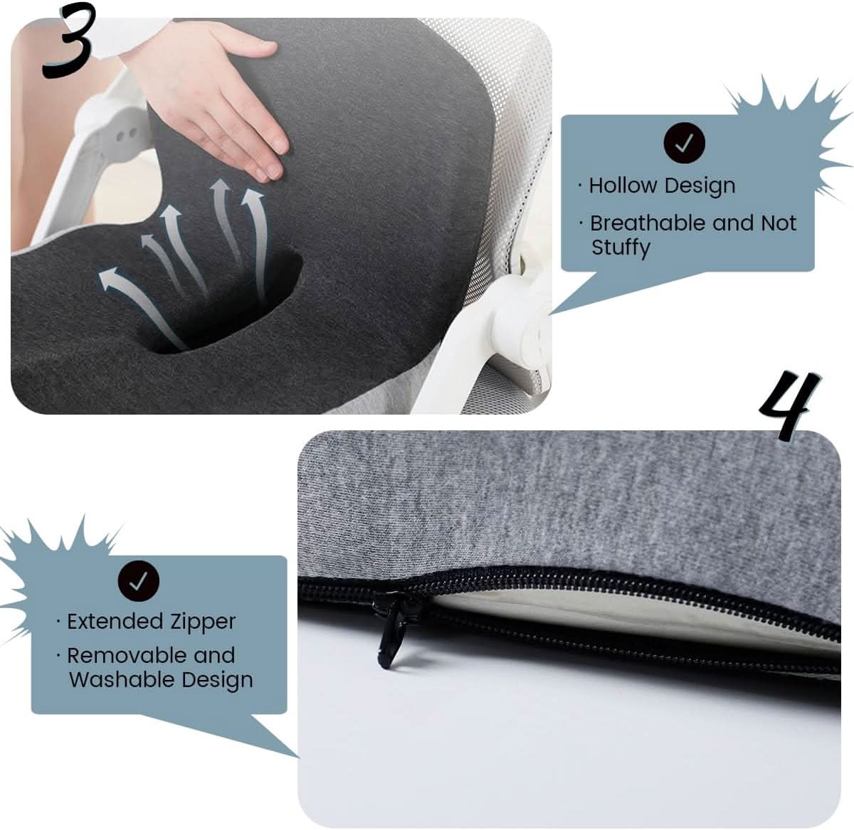 Sædehynde Memory Foam til Komfort