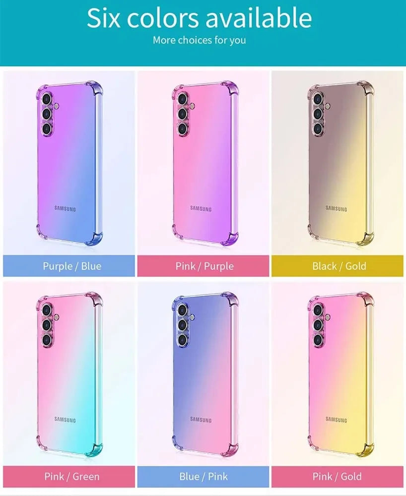 Samsung S25 Ultra, Plus FE Silicone Case Gradient Design