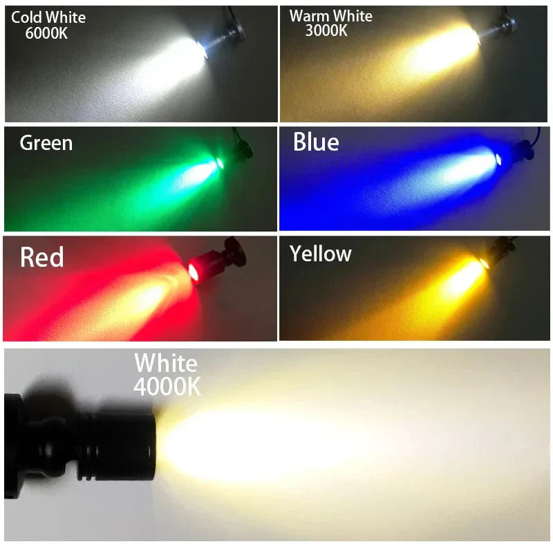 Mini LED Spot LuxoDot | 1W/3W | USB-Spotlys til Vitriner & Deko | Varm- & Koldhvid | Aluminiumhus