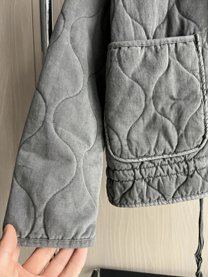 Zinnia Kvinders Vatteret Jakke – Varm Vinter Zip-Up Jakke med Justerbar Talje & Lommer