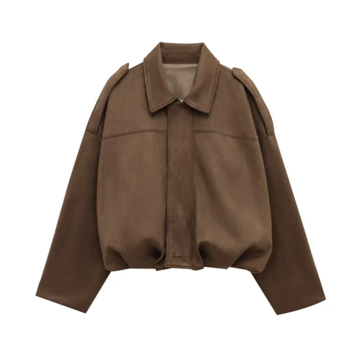 Isla Veste Dame i Suede – Elegant Oversize Jakke med Moderne Snit & Blød Komfort