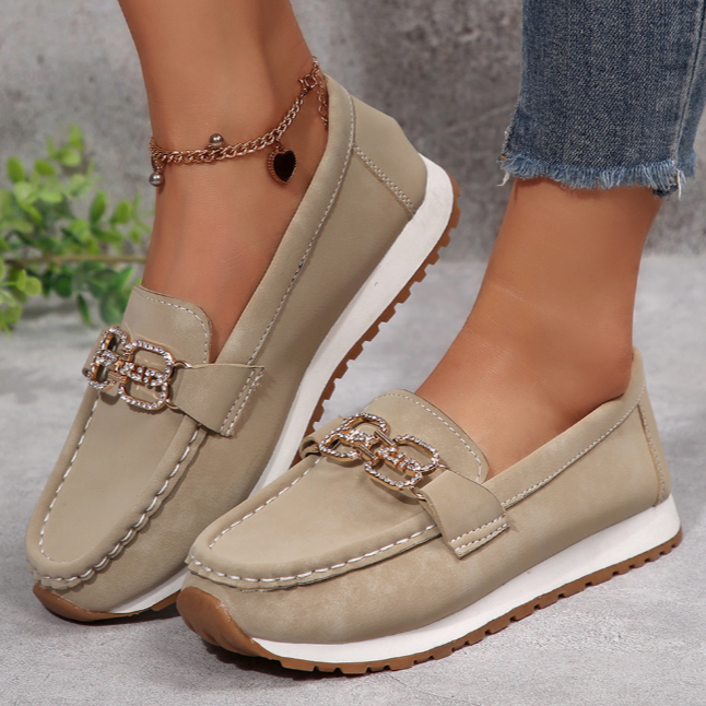 Emma - Chic Diamant Spænde Loafers