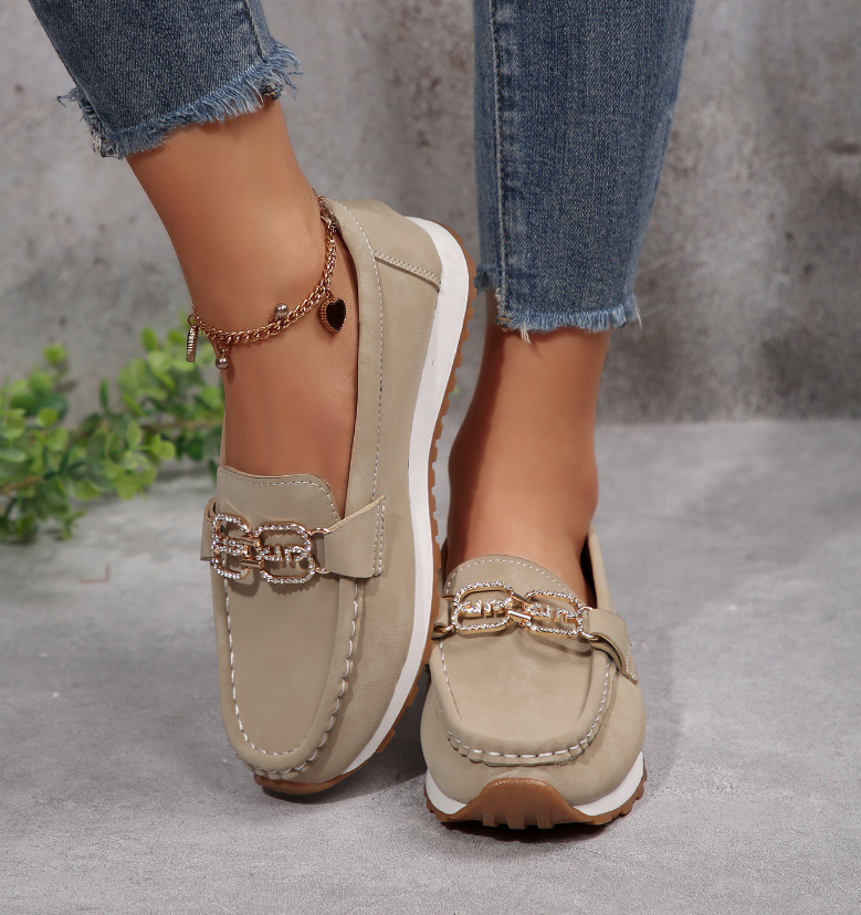 Emma - Chic Diamant Spænde Loafers