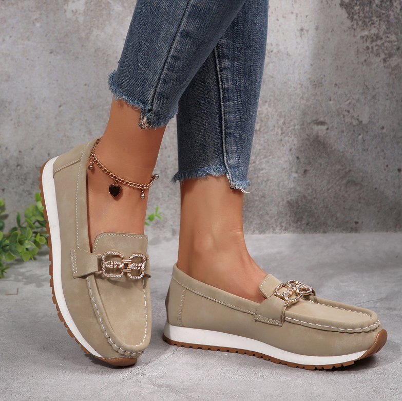 Emma - Chic Diamant Spænde Loafers